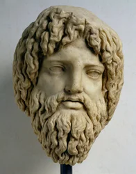 Tête barbue représentant Jupiter